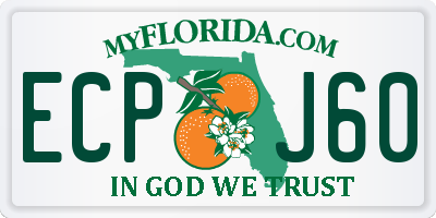 FL license plate ECPJ60