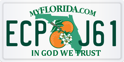 FL license plate ECPJ61