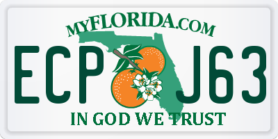 FL license plate ECPJ63