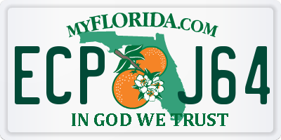 FL license plate ECPJ64