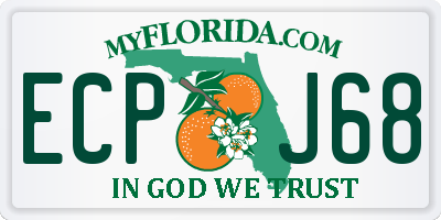 FL license plate ECPJ68