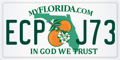 FL license plate ECPJ73