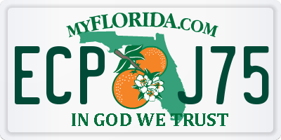 FL license plate ECPJ75
