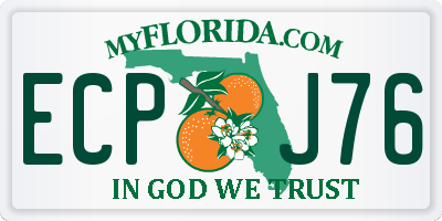 FL license plate ECPJ76