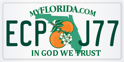 FL license plate ECPJ77