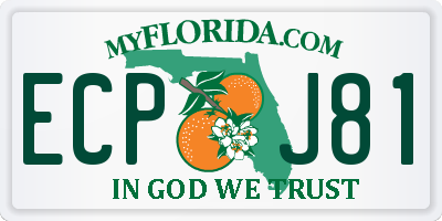 FL license plate ECPJ81