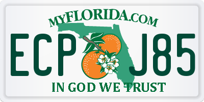 FL license plate ECPJ85