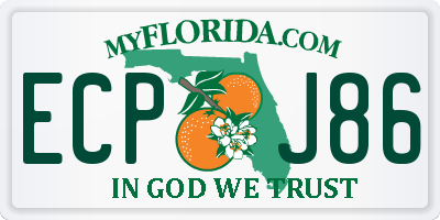 FL license plate ECPJ86