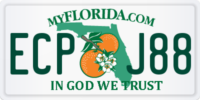 FL license plate ECPJ88