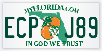 FL license plate ECPJ89