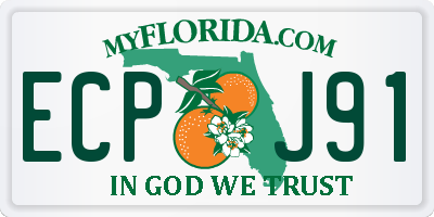 FL license plate ECPJ91