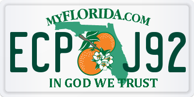 FL license plate ECPJ92
