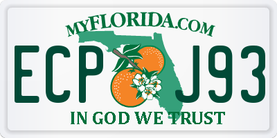 FL license plate ECPJ93