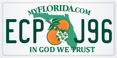 FL license plate ECPJ96