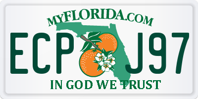 FL license plate ECPJ97