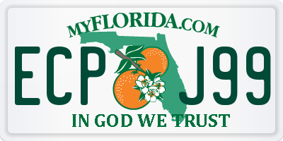 FL license plate ECPJ99