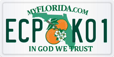FL license plate ECPK01