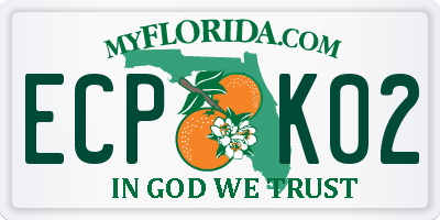 FL license plate ECPK02