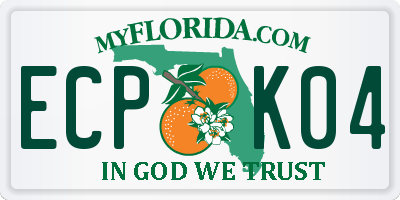 FL license plate ECPK04