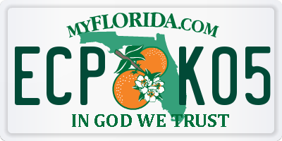 FL license plate ECPK05