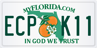 FL license plate ECPK11