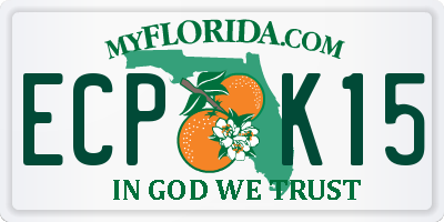 FL license plate ECPK15