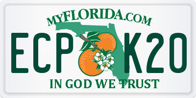 FL license plate ECPK20