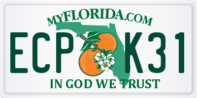 FL license plate ECPK31