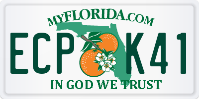 FL license plate ECPK41