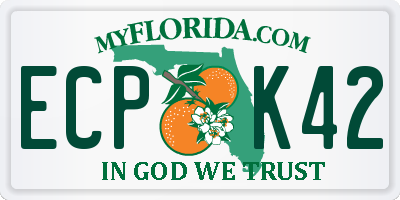 FL license plate ECPK42