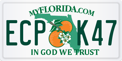 FL license plate ECPK47