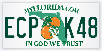 FL license plate ECPK48