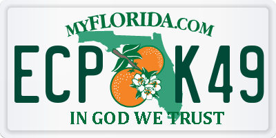 FL license plate ECPK49