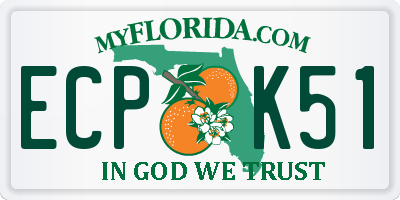 FL license plate ECPK51
