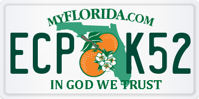 FL license plate ECPK52