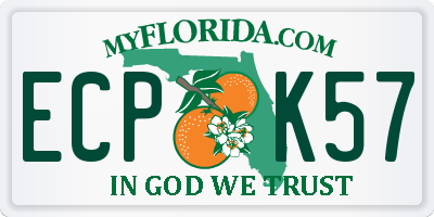 FL license plate ECPK57