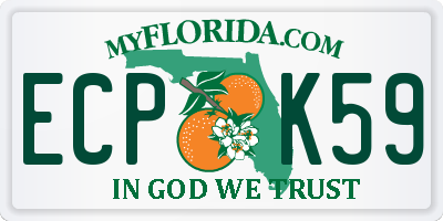 FL license plate ECPK59