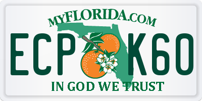 FL license plate ECPK60