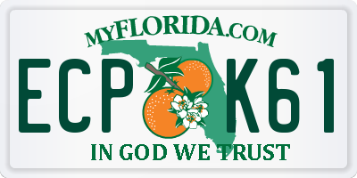 FL license plate ECPK61