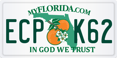 FL license plate ECPK62