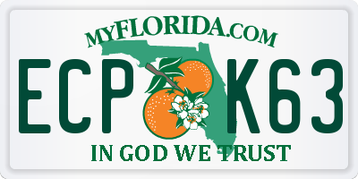 FL license plate ECPK63