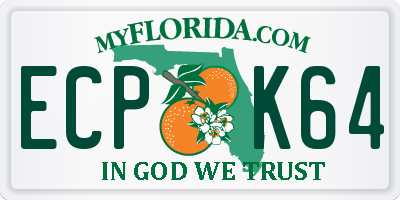 FL license plate ECPK64