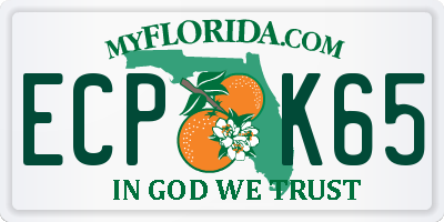 FL license plate ECPK65