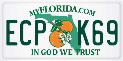 FL license plate ECPK69