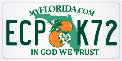 FL license plate ECPK72