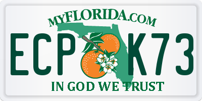 FL license plate ECPK73