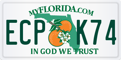 FL license plate ECPK74