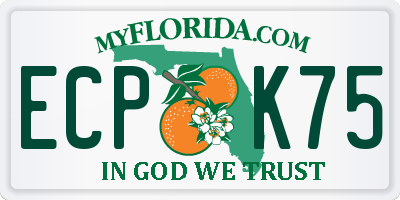 FL license plate ECPK75