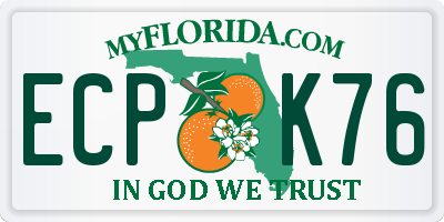 FL license plate ECPK76