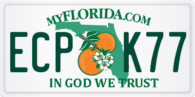 FL license plate ECPK77